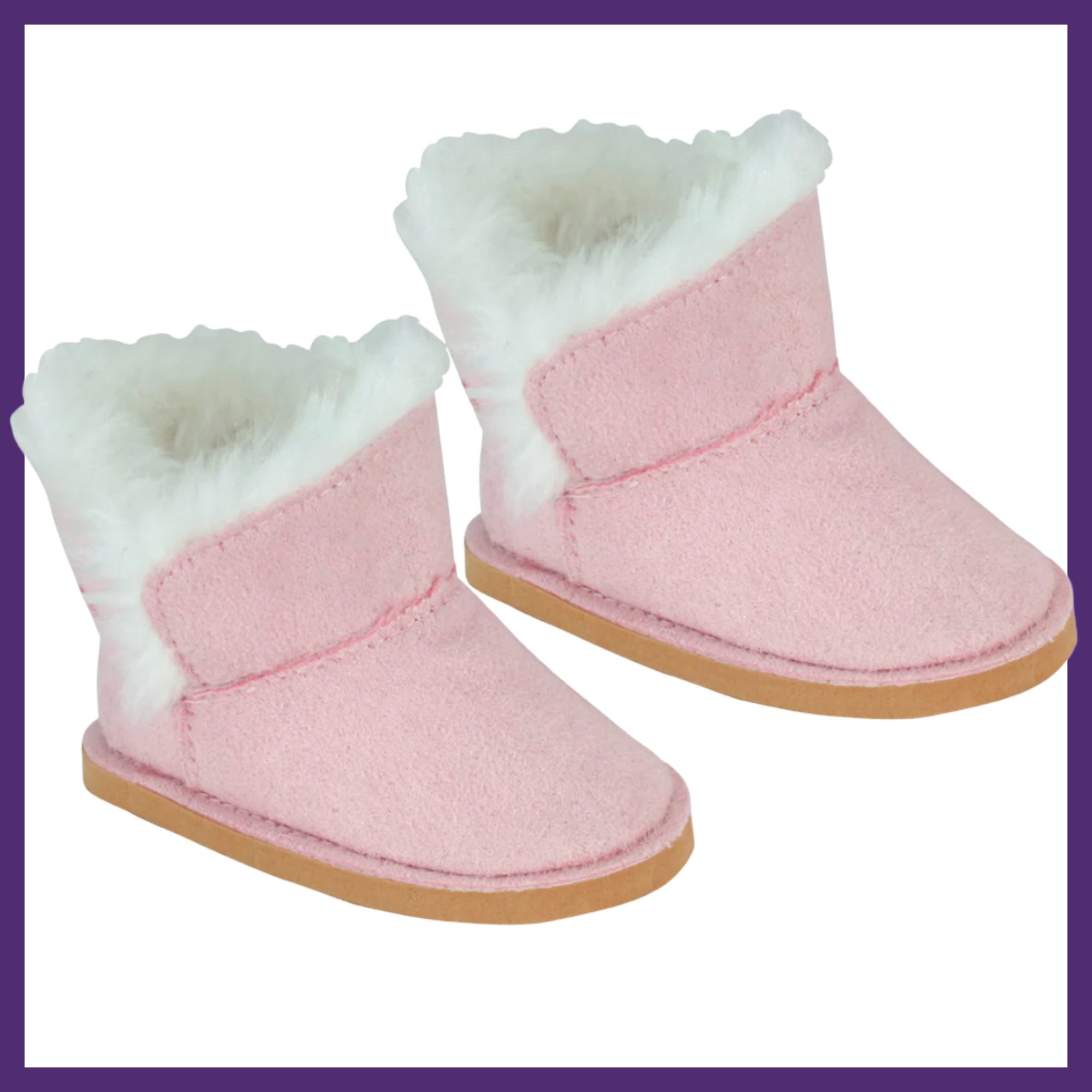 Sophia's pink snow boots for 18 inch dolls.