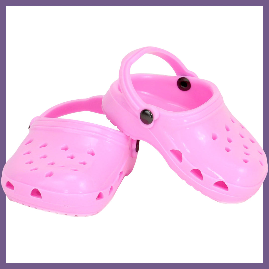 A pair of pink polliwogs is shown