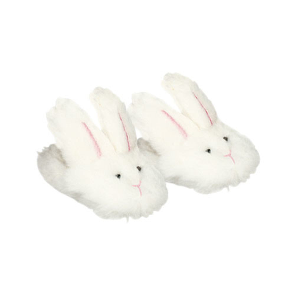 Sophias White Bunny Slippers with Rabbit Ears for 18" Dolls
