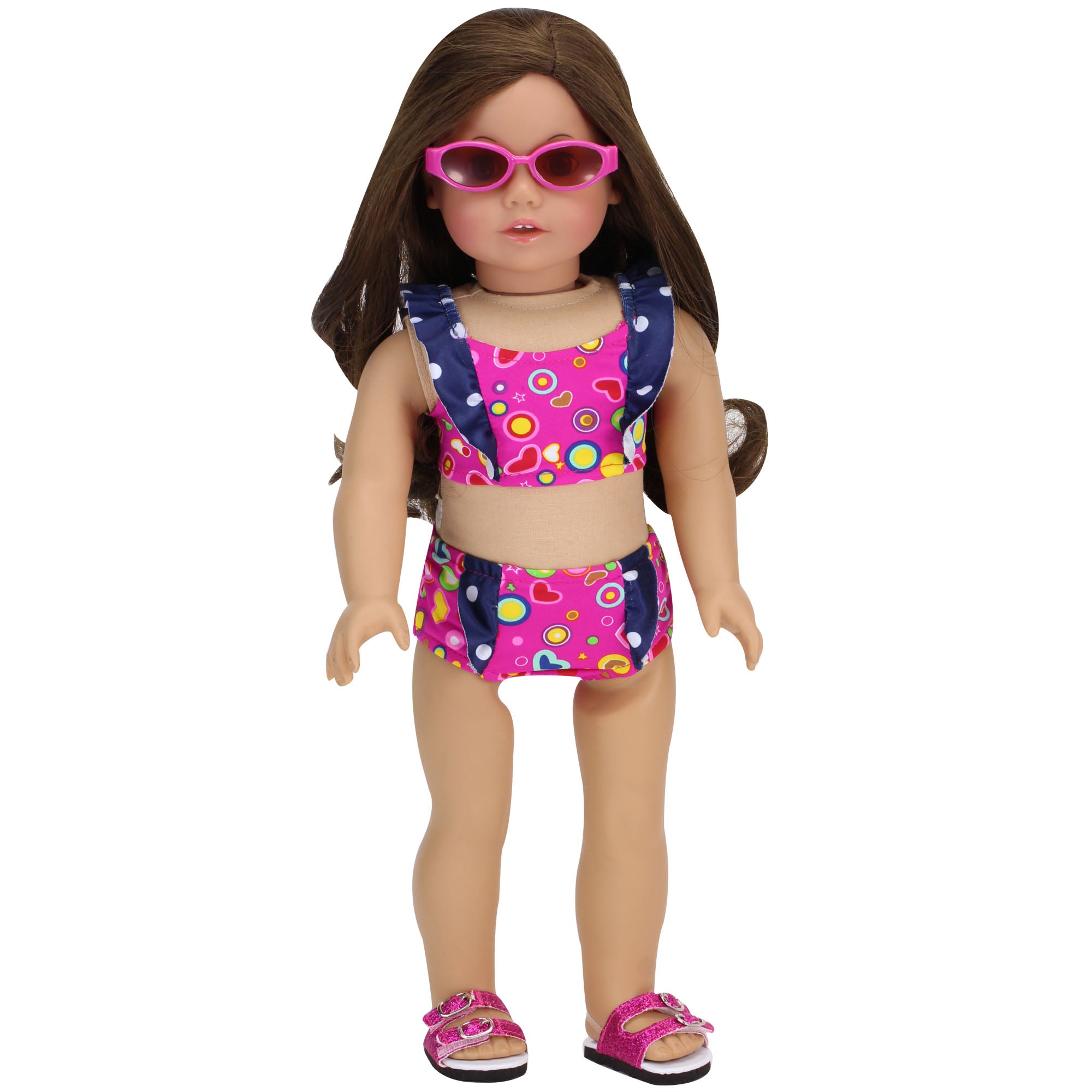 Sophia's 18" Doll Swimsuit Set, Hot Pink
