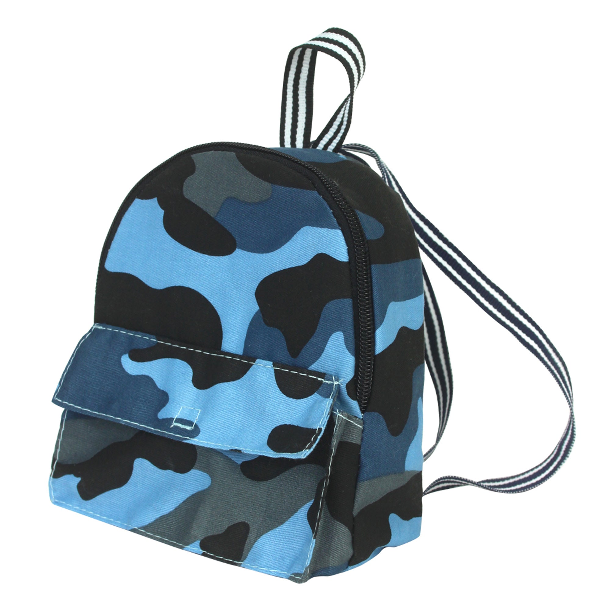 Sophia's Camouflage Nylon Backpack for 18" Dolls, Blue