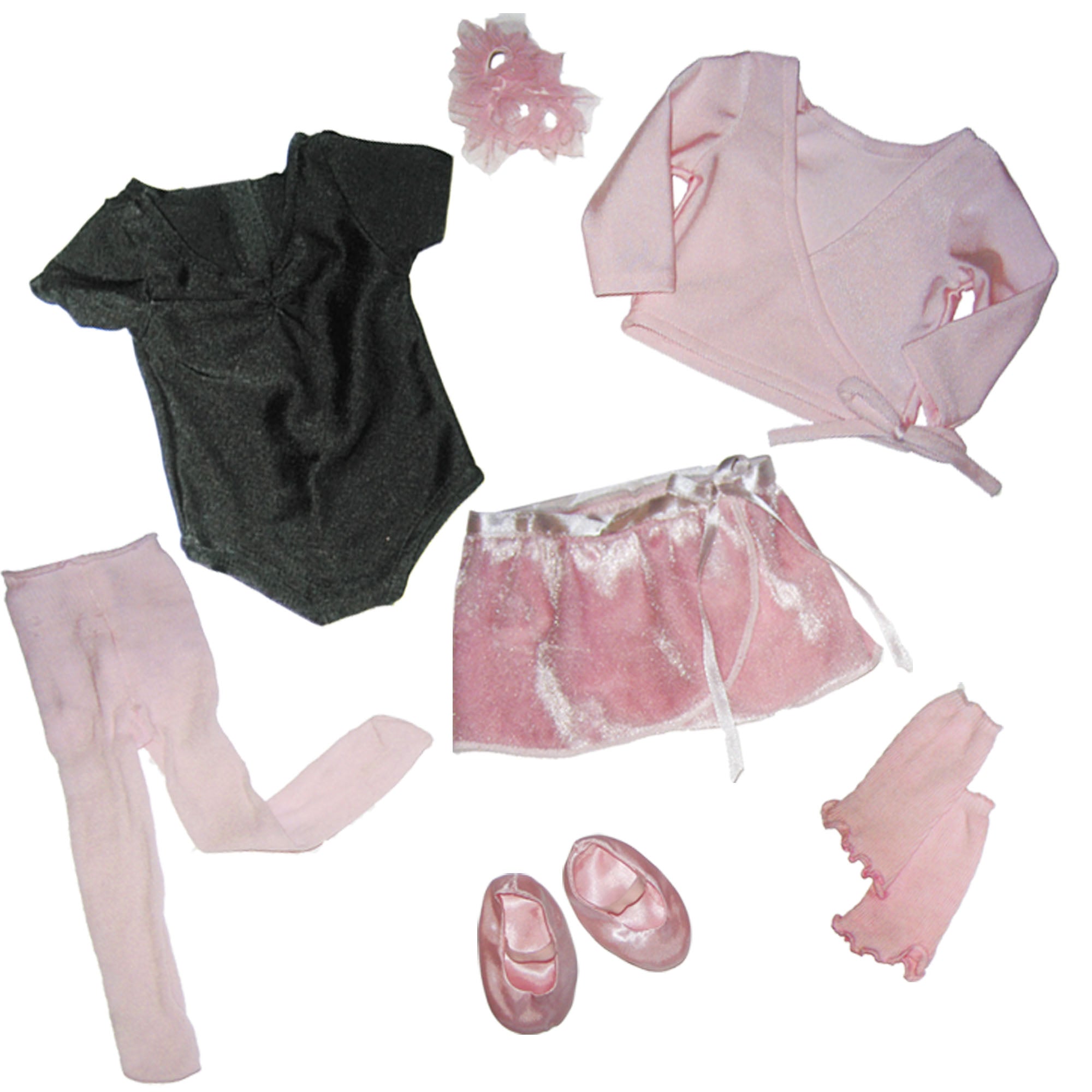 Sophia's Complete Ballet Leotard and Sweater Set for 18" Dolls, Light Pink