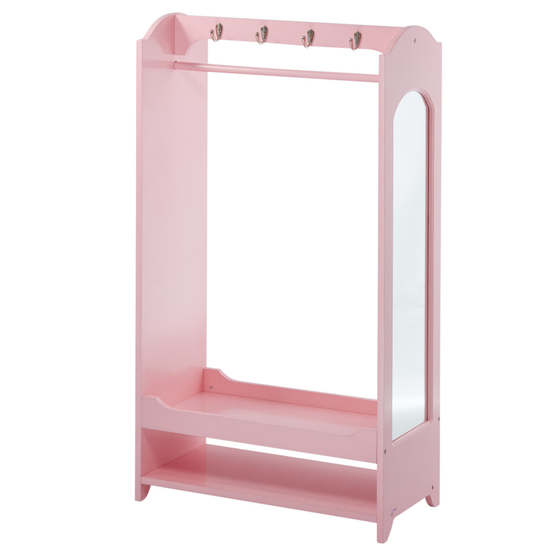 Fantasy Fields Little Princess Clothing Rack with Storage and 4 Hangers, Pink