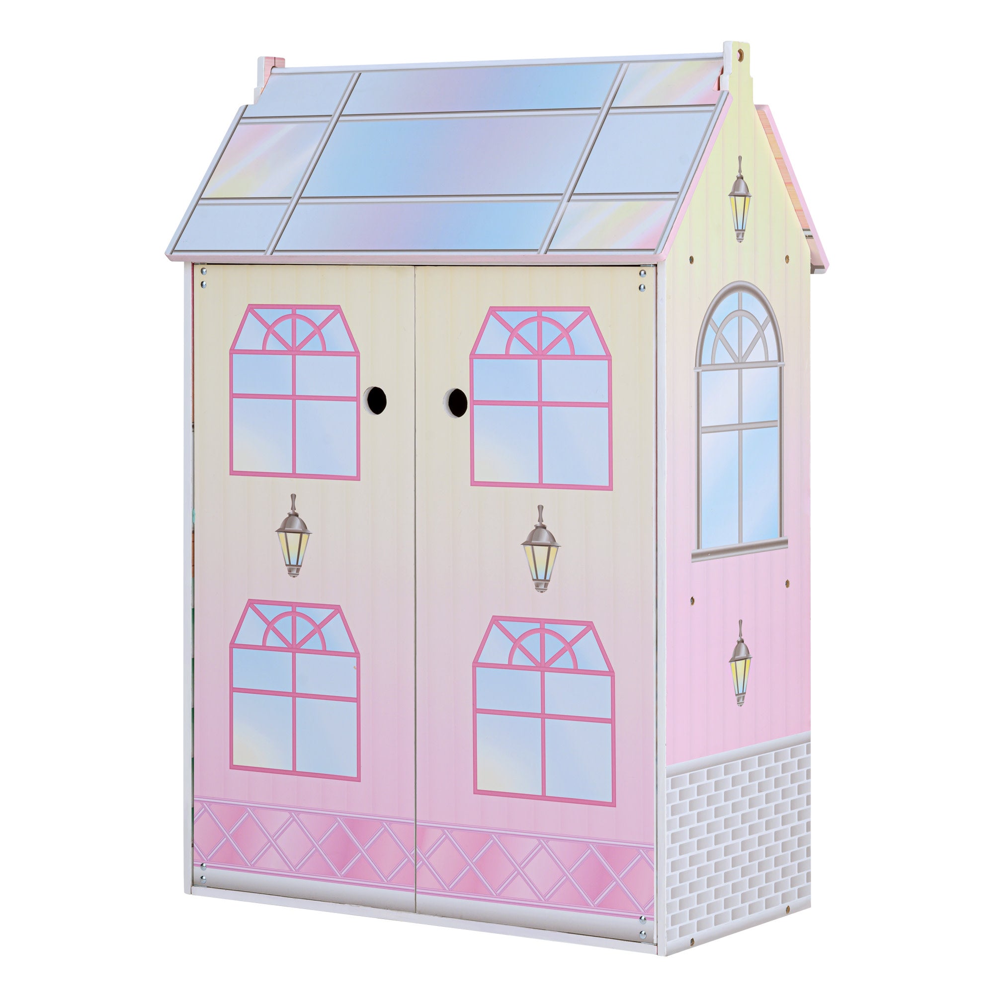 Olivia's Little World Dreamland Glass-Look Dollhouse for 12" Dolls, Multi-Color