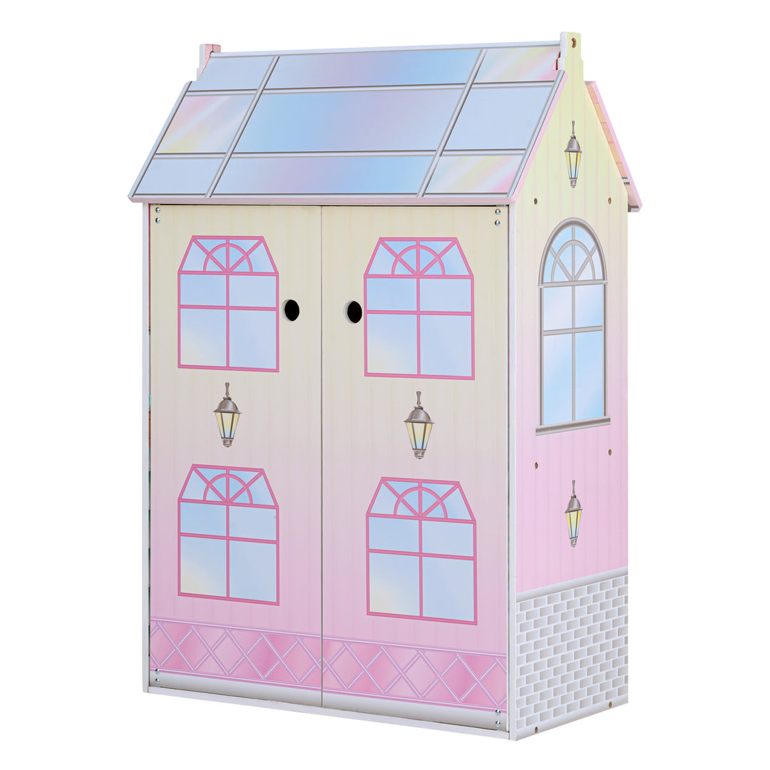 Olivia's Little World Dreamland Glass-Look Dollhouse for 12" Dolls, Multi-Color