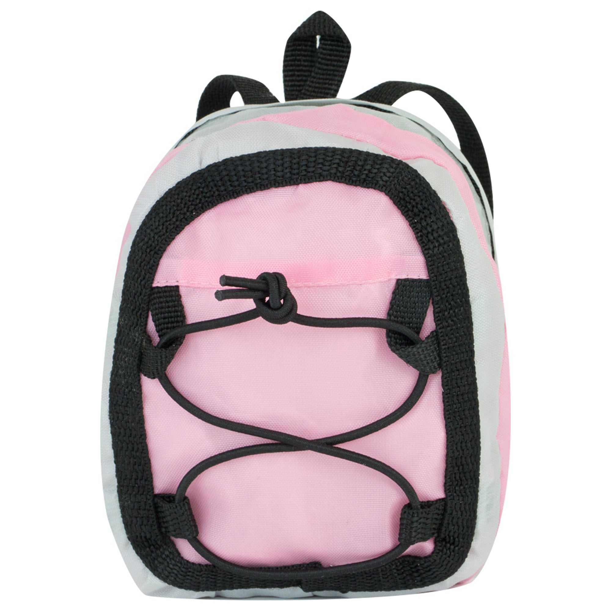 Sophia’s Sporty Backpack with Black & Gray Trim, Water Bottle Holder, & Zippered Pocket for 18” Dolls, Light Pink