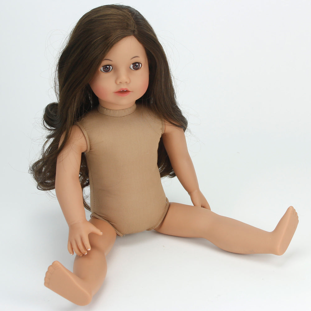 Sophia's Undressed Posable 18'' Soft Bodied Vinyl Doll "Carly" with Auburn Hair, Blue Eyes, Light Skin Tone