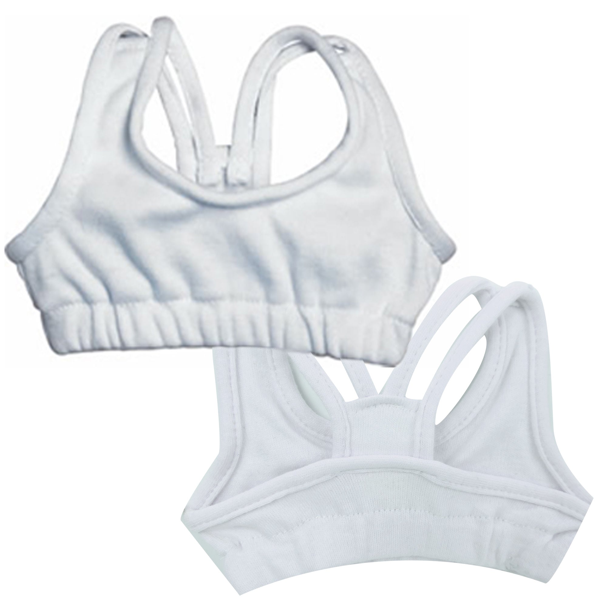 Sophia’s Basic Solid-Colored Sports Bra for 18” Dolls, White
