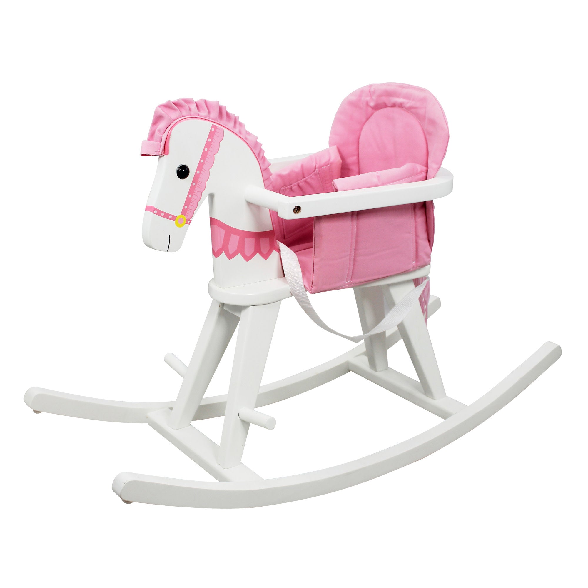 Fantasy Fields Zoo Kingdom Kids Rocking Horse, White/Pink
