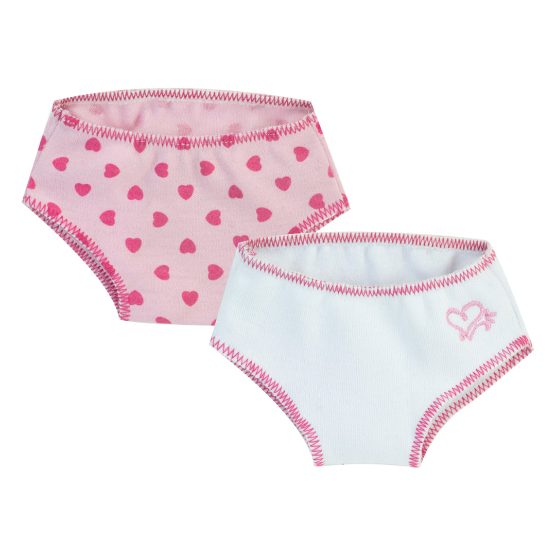 Sophiaƒ??s Set of 2 Underwear for 18ƒ?� Dolls, Pink/White