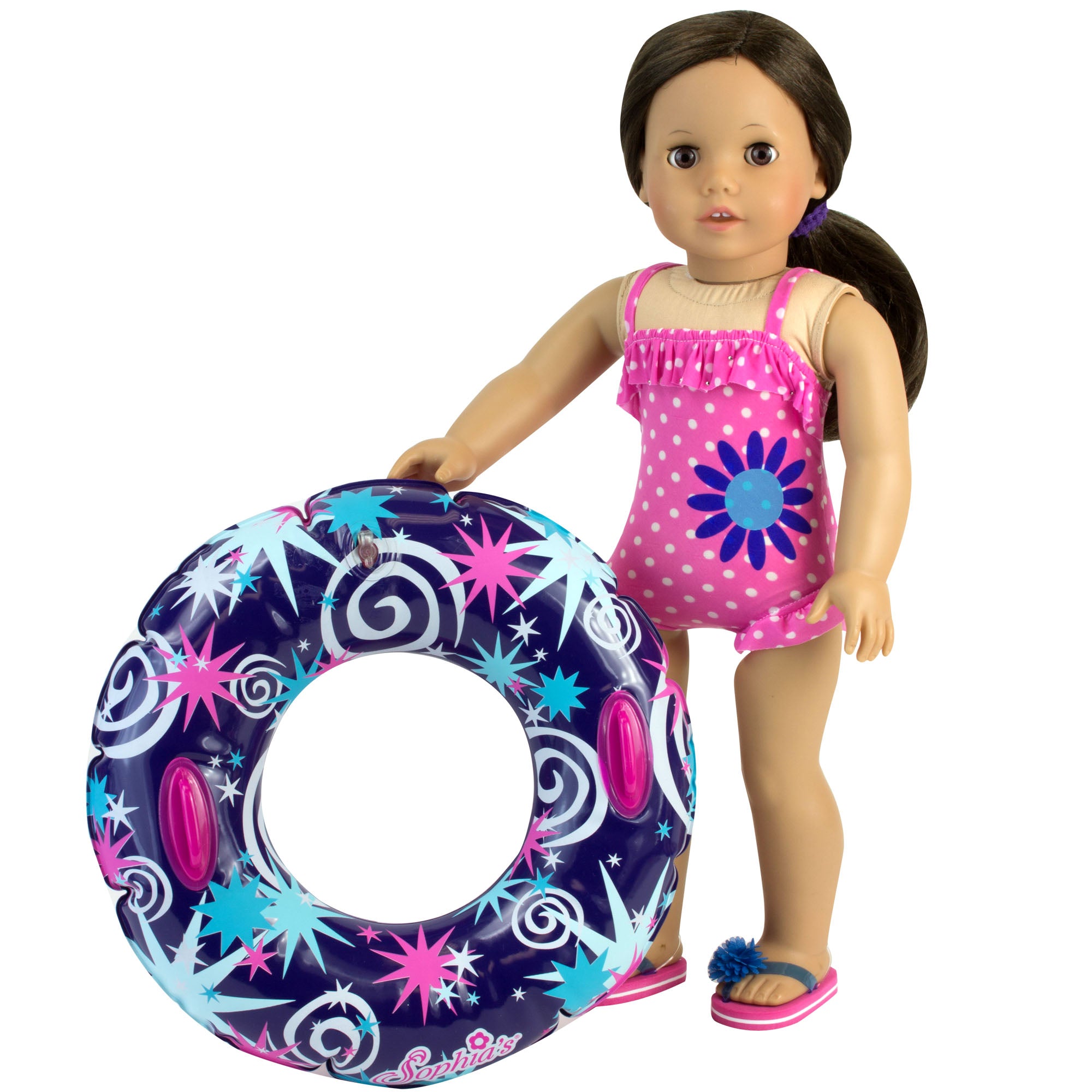 Sophia’s Summer Star Inflatable Inner Tube for 18” Dolls, Purple