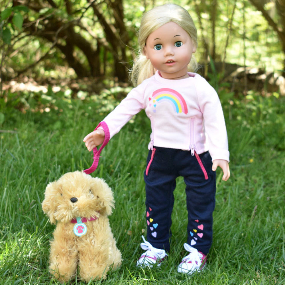 Sophias Plush Puppy with Carrier and Accessories for 18" Dolls