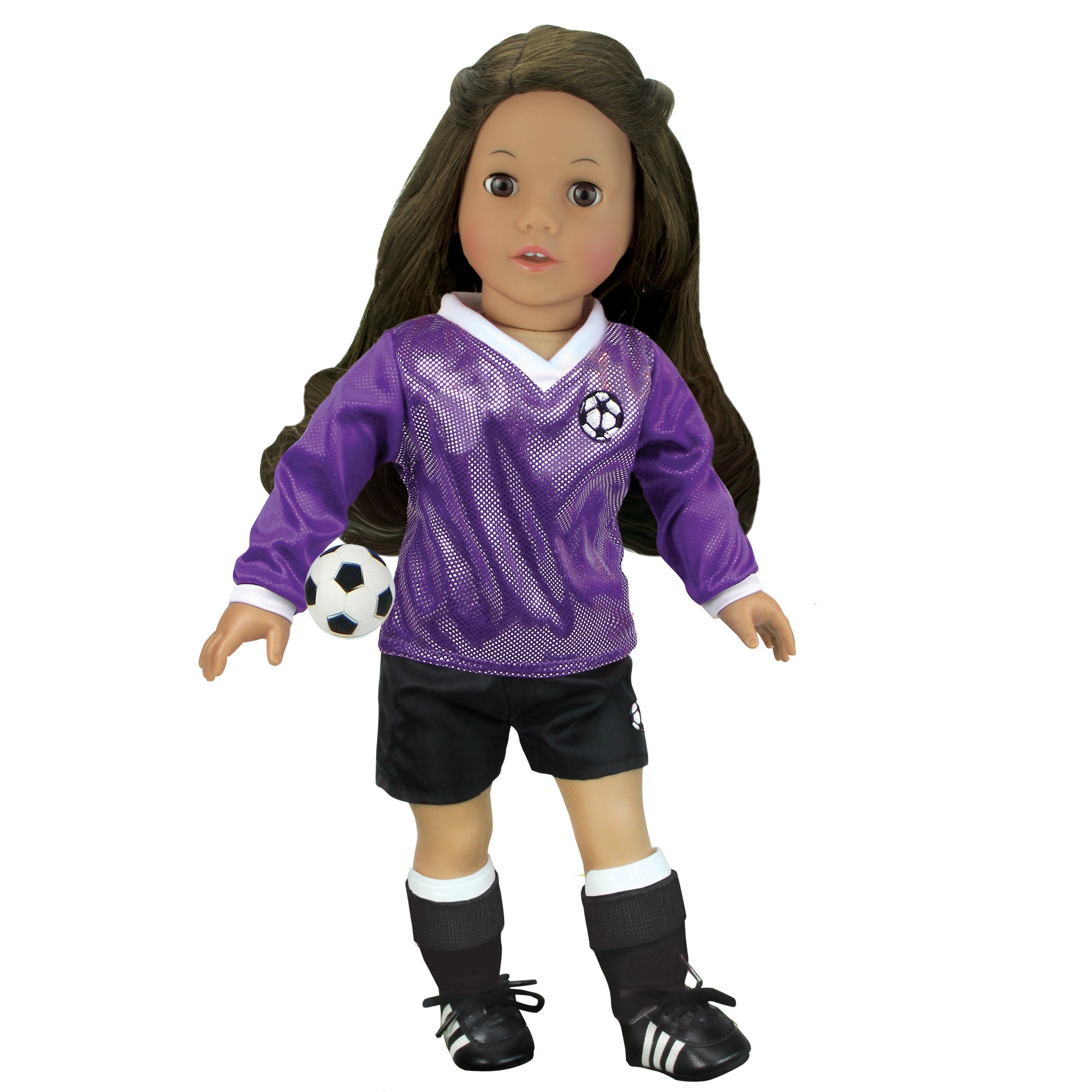 Sophias Doll Soccer Outfit 6-Piece Set with Ball for 18" Dolls