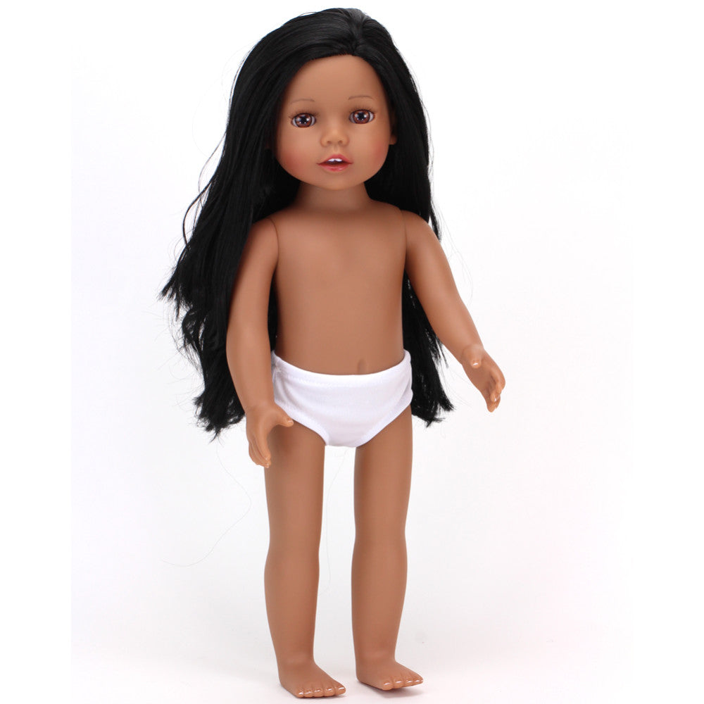 Sophia's Posable 18" All Vinyl Dark Brown Hair Doll "Brooklyn" with Brown Eyes