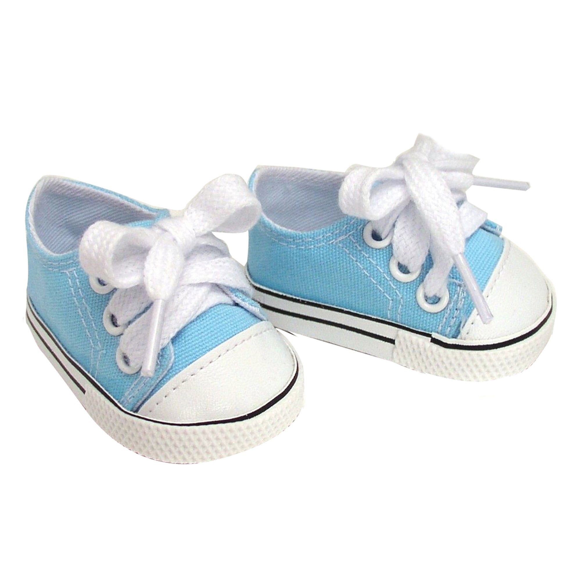 Sophia’s Cute Low-Top Canvas Sneakers for 18” Boy or Girl Dolls, Light Blue