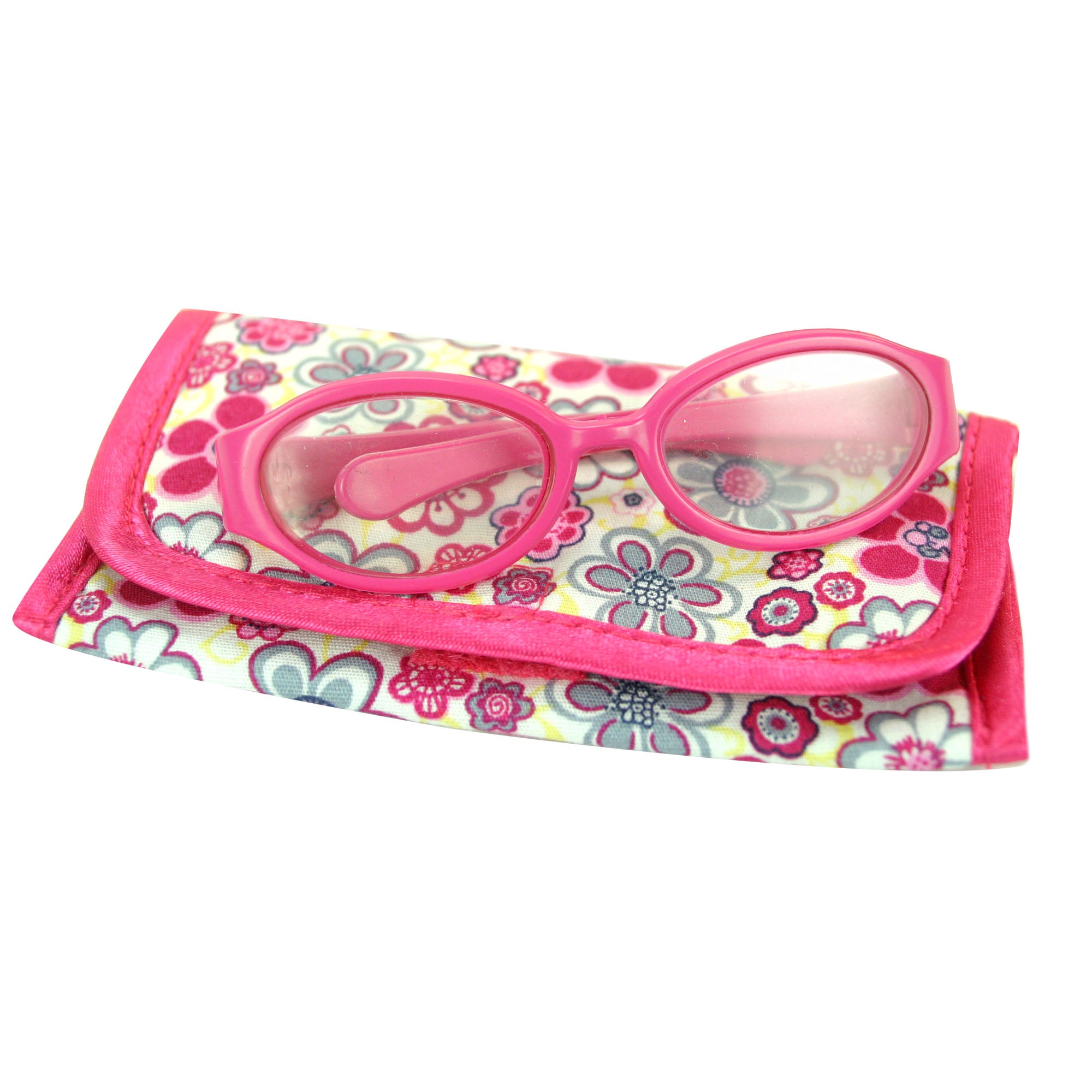 Sophias Pink Doll Eyeglasses with Print Case for 18" Dolls