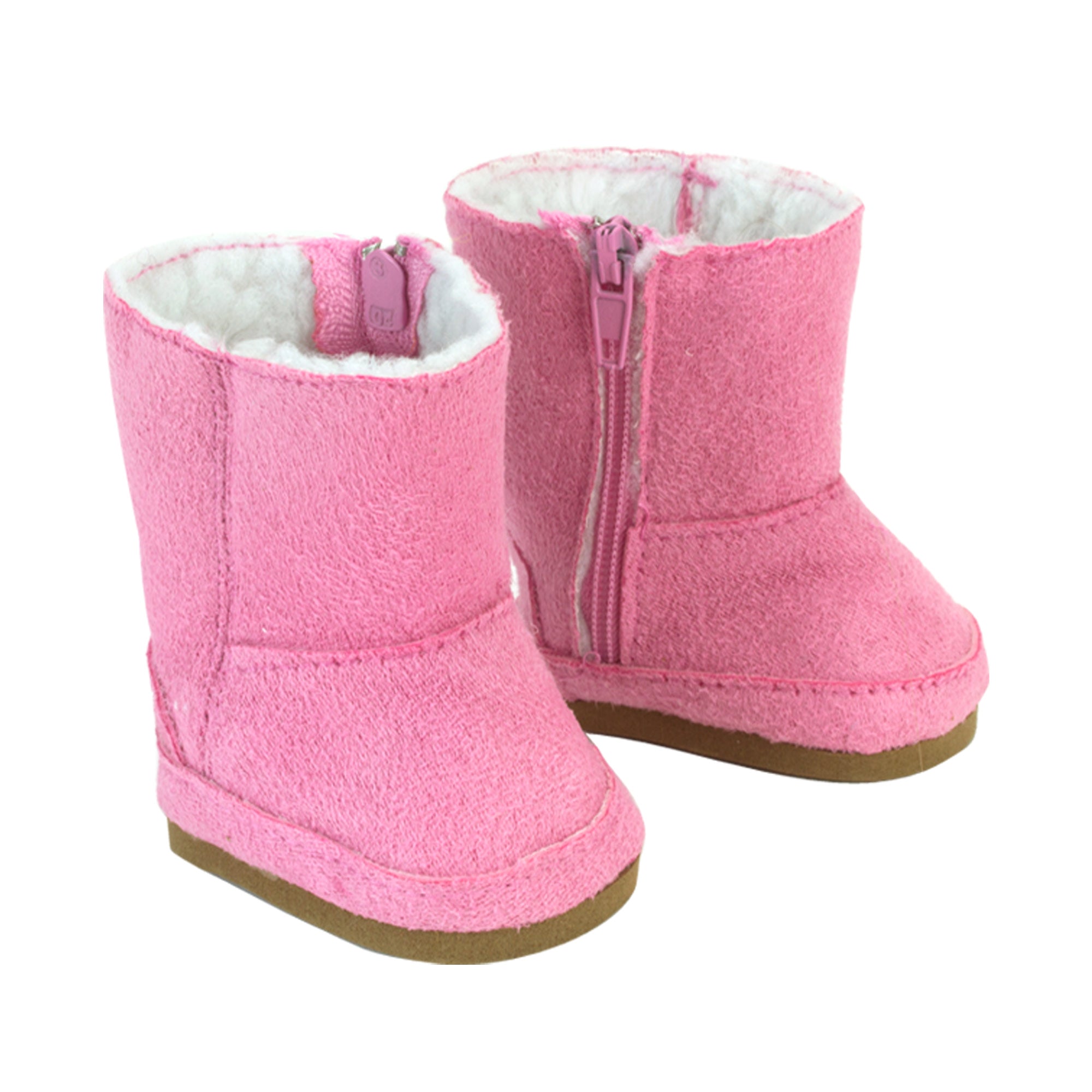 Sophia's 2-Pair, Winter Boots for 18" Dolls, Pink/Gray