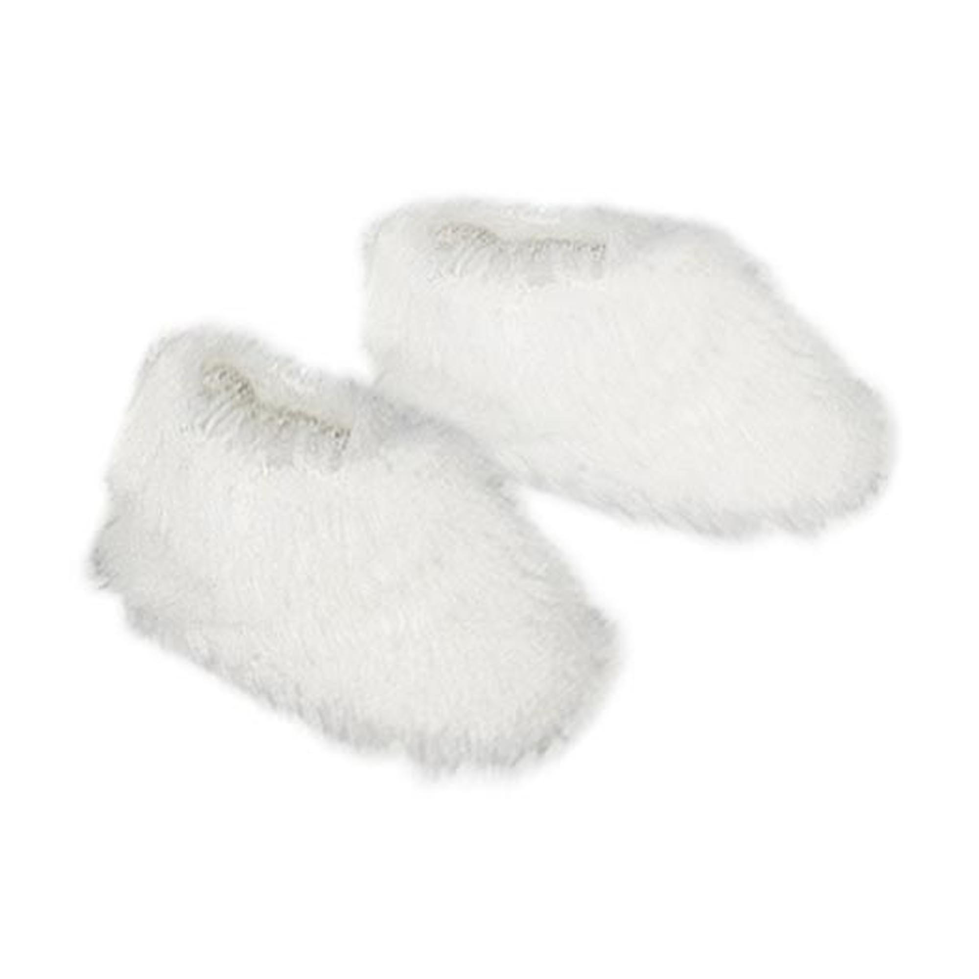 Sophia’s Fluffy Fuzzy Slippers for 18” Dolls, White