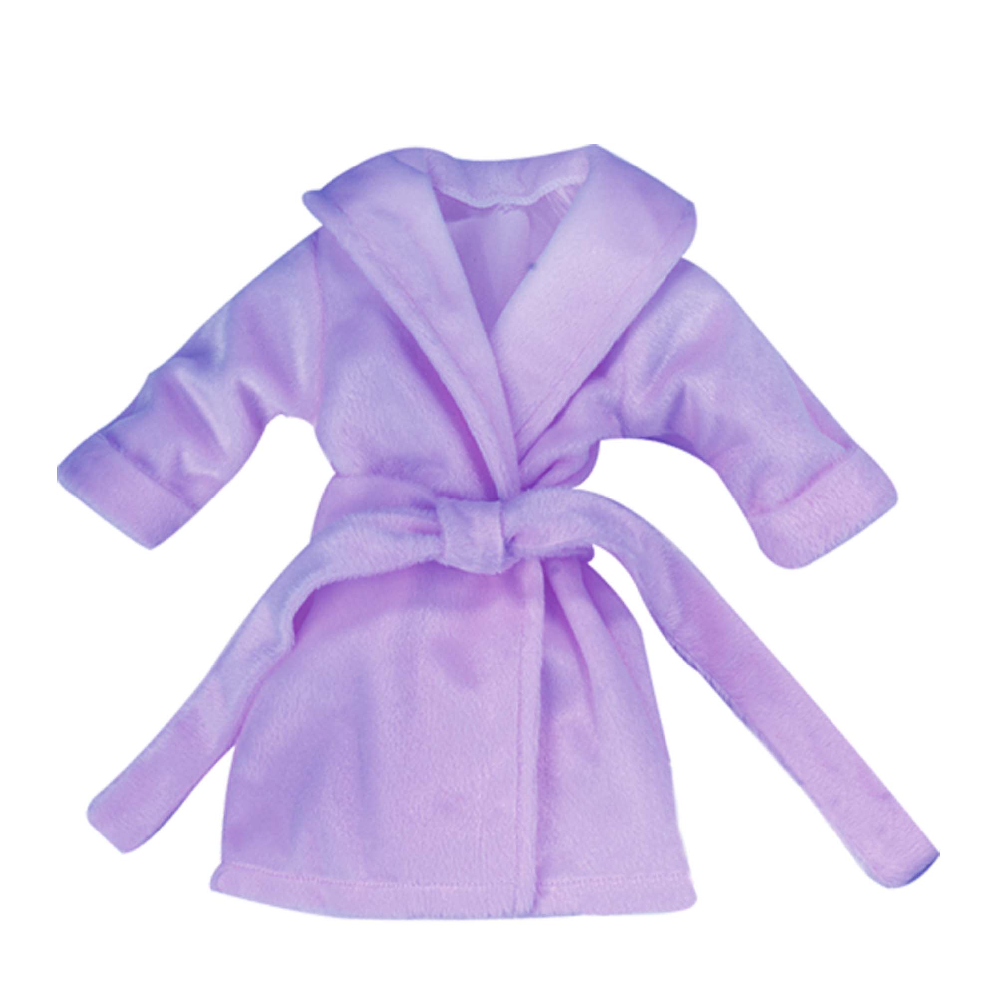 Sophia’s Luxuriously Soft Velour Spa Day Solid-Colored Bathrobe for 18” Dolls, Lavender
