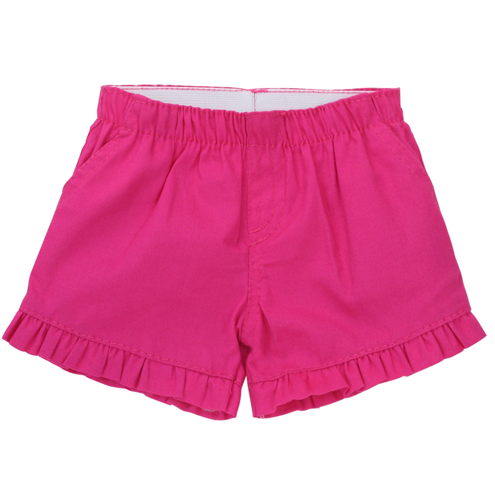 Sophia’s Solid Colored Mix & Match Basic Summer Ruffle Shorts for 18” Dolls, Hot Pink