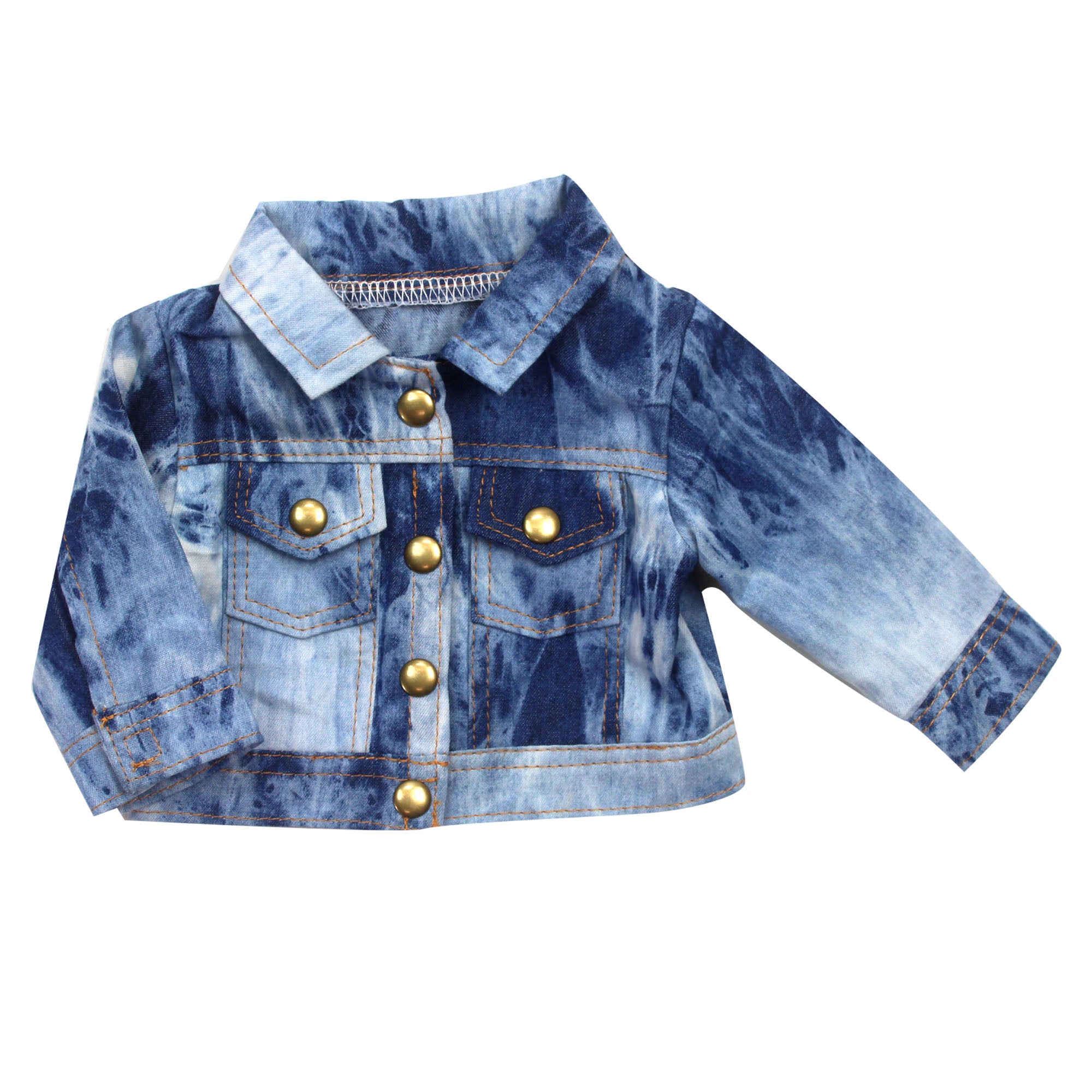 Sophia's Acid Wash Style Jean Jacket for 18" Dolls, Blue