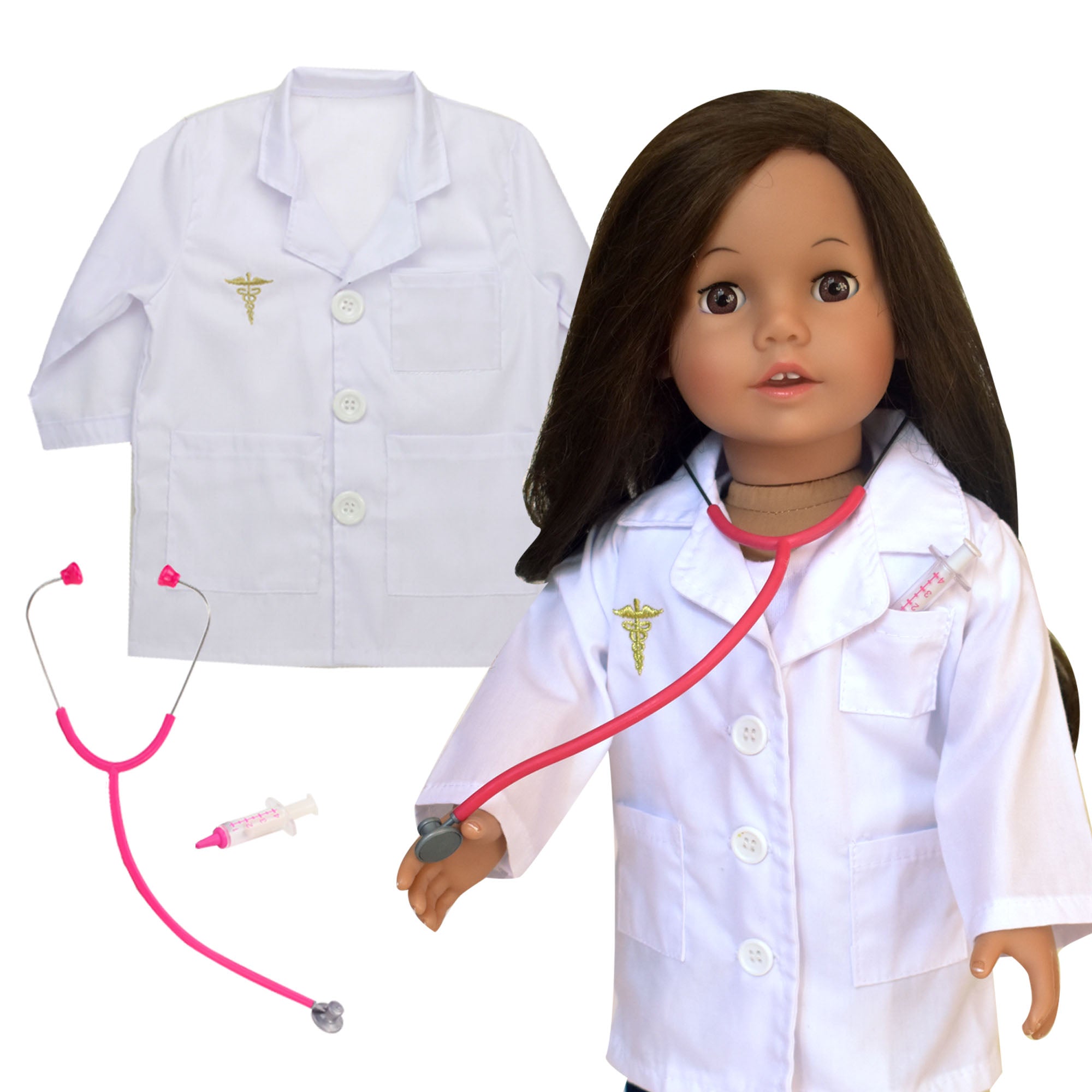 Sophia's Doctor Coat and Accessory Set for Children and 18" Doll
