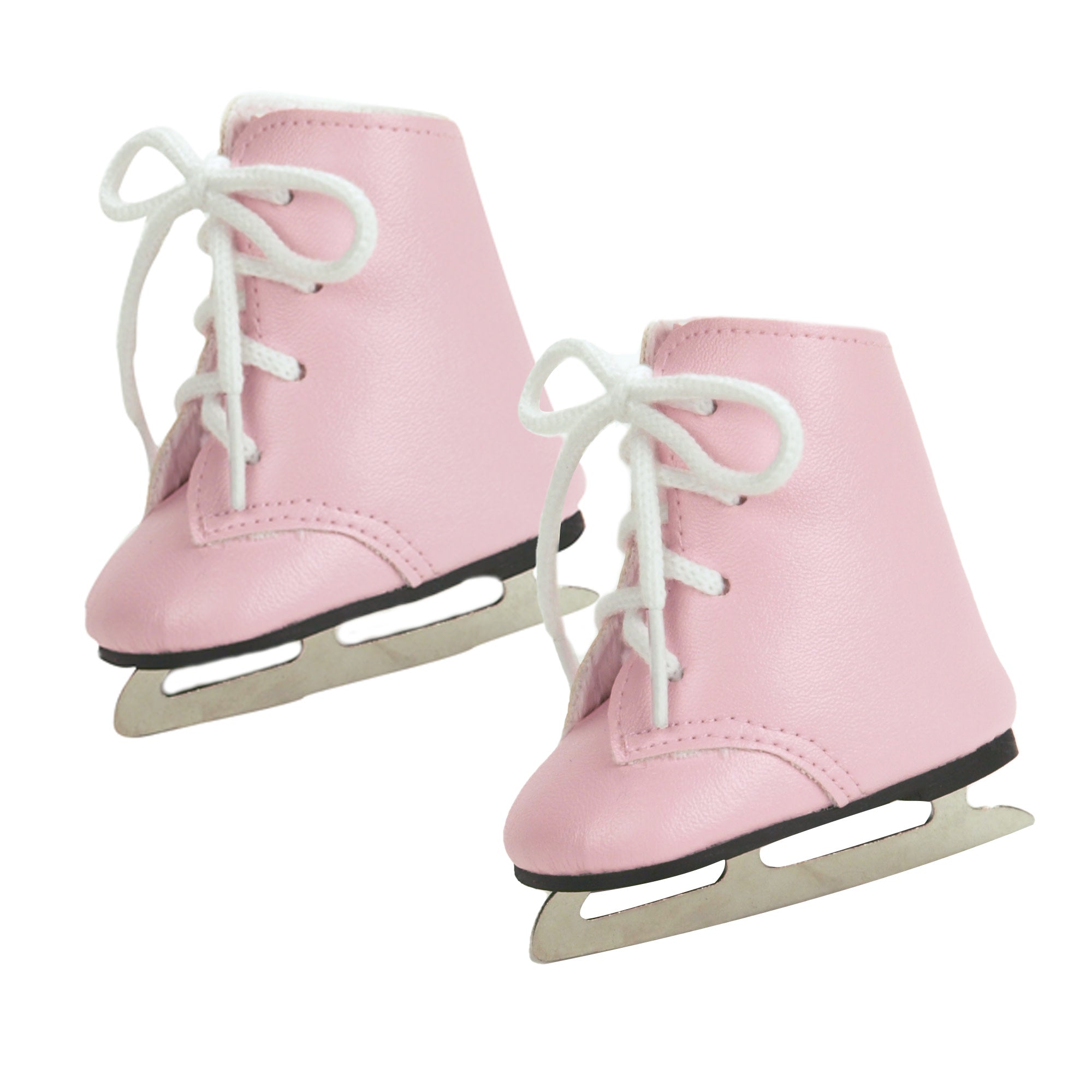 Sophia's Faux Leather Ice Skates with Ties for 18" Dolls, Pink