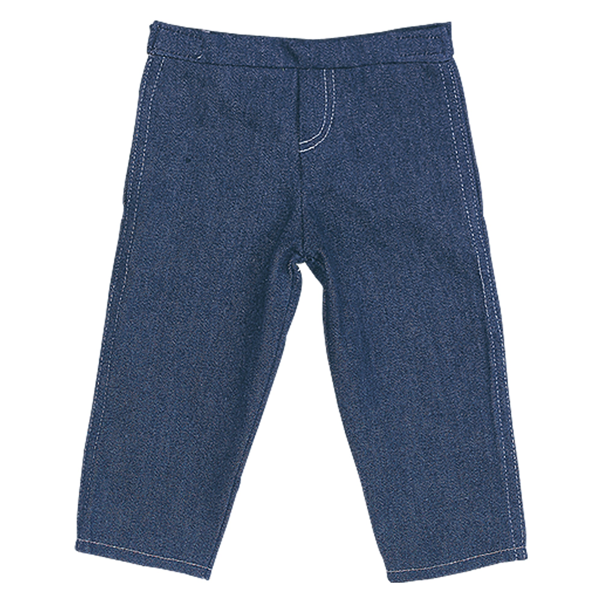 Sophia’s Basic Solid Colored Mix & Match Gender-Neutral Denim Blue Jeans with White Stitching for 18” Dolls, Indigo Blue