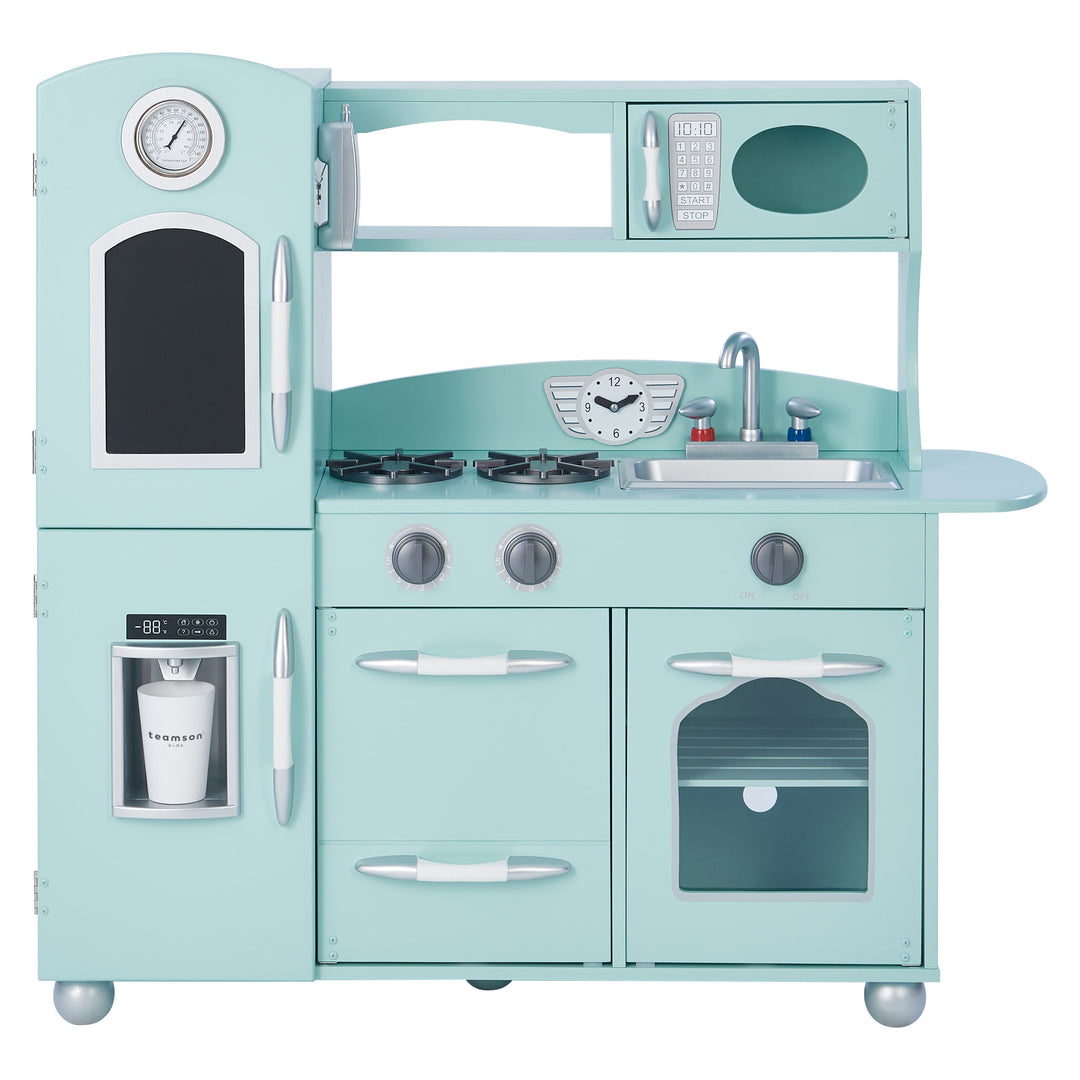 Teamson Kids Little Chef Westchester Retro Kids Kitchen Playset, Mint