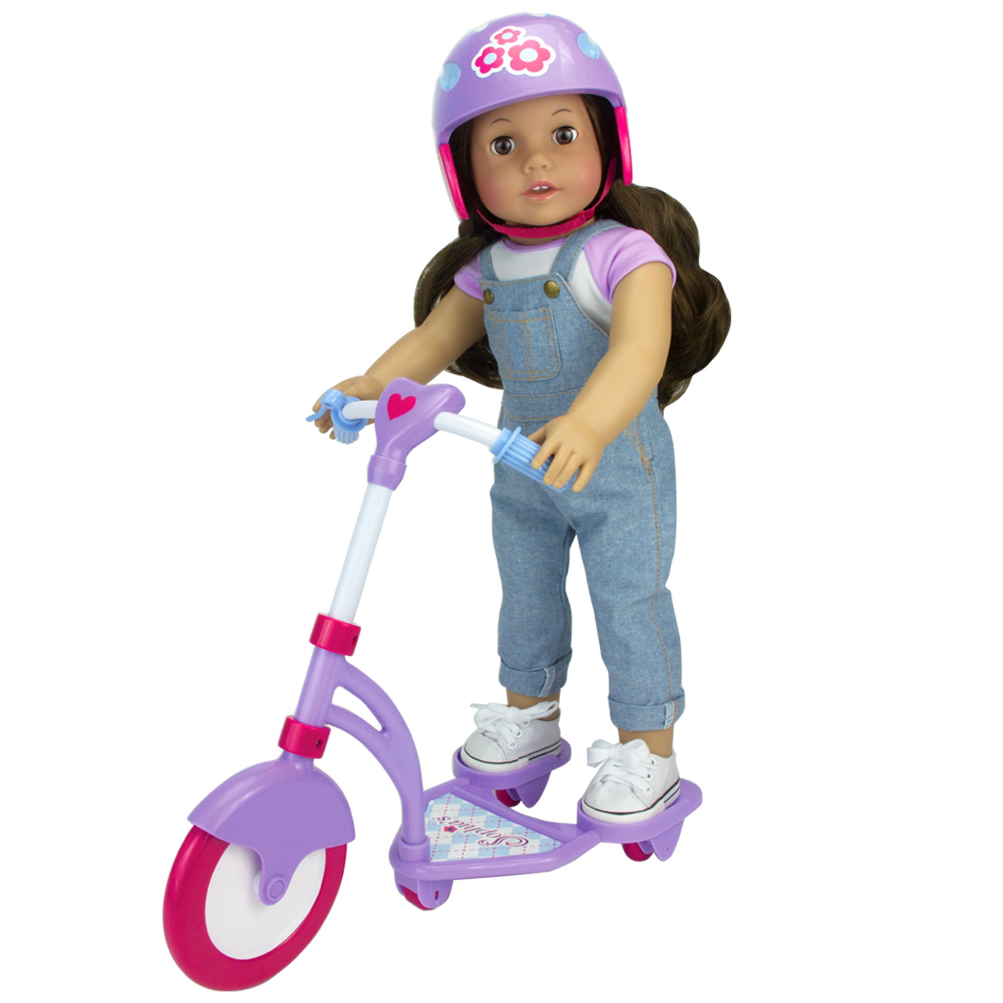 Sophia's Mini Scooter and Helmet Set for 18" Dolls, Multicolor