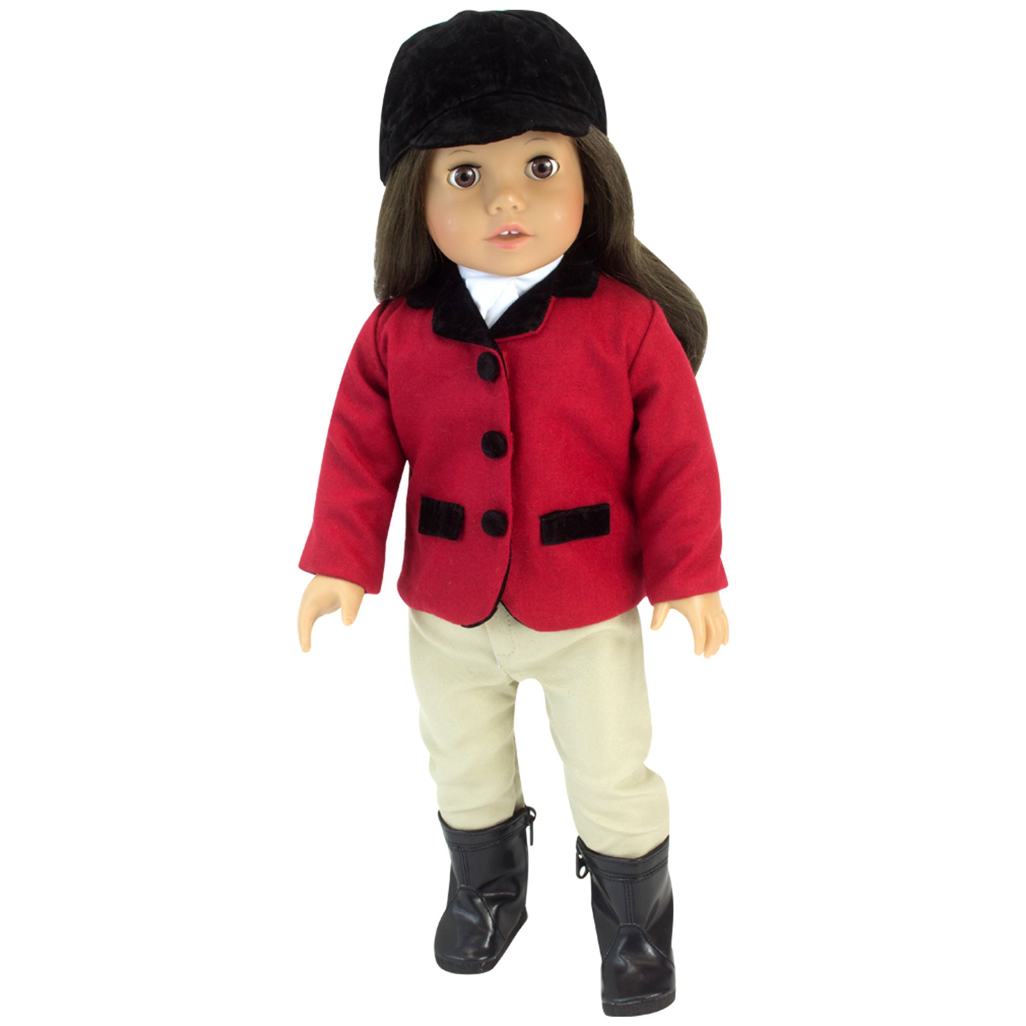Sophia's 5 Piece Riding Outfit Set for 18'' Dolls, Red