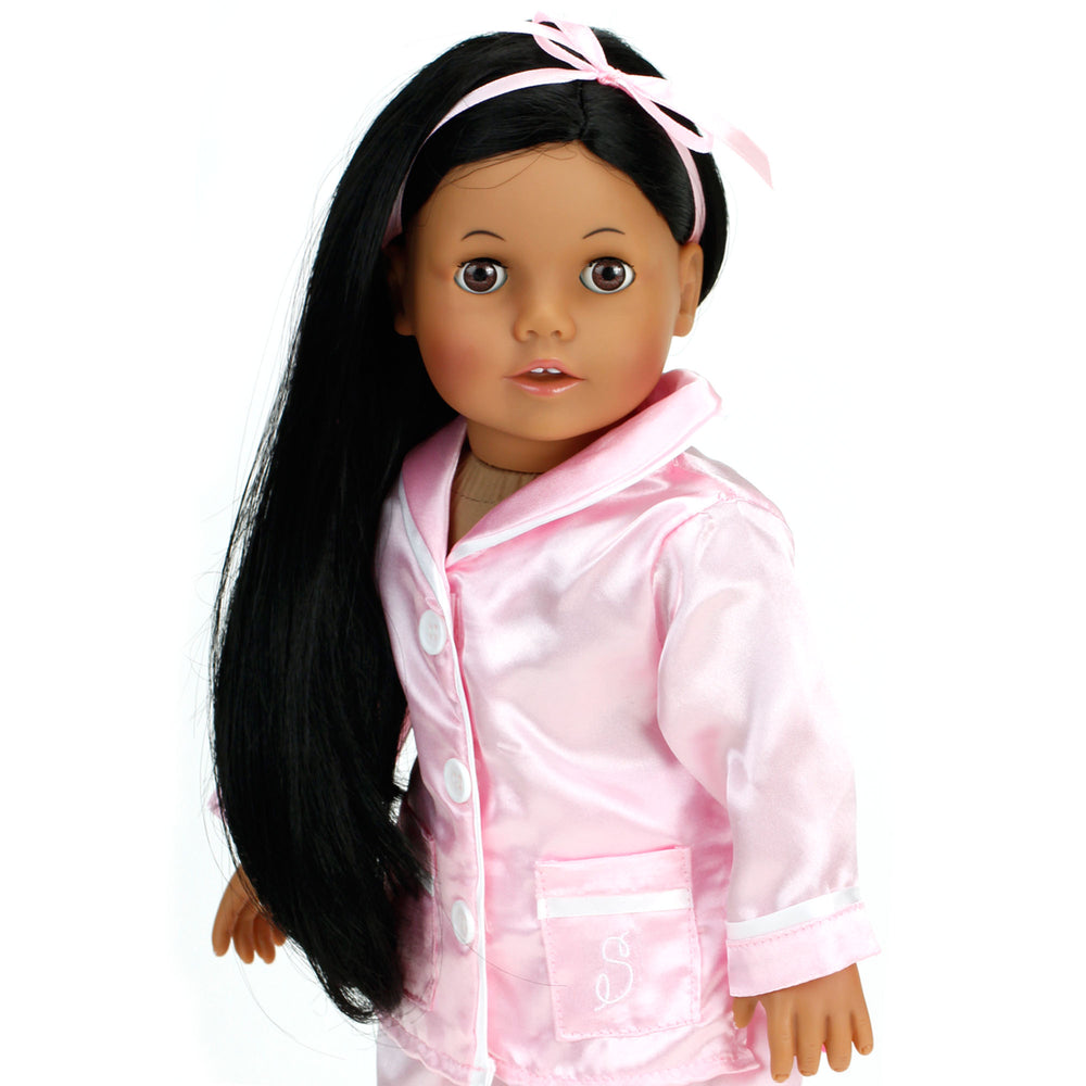 Sophia's Posable 18'' Soft Bodied Vinyl Doll "Julia" with Brown Hair and Brown Eyes in a Display Box, Medium Skin Tone