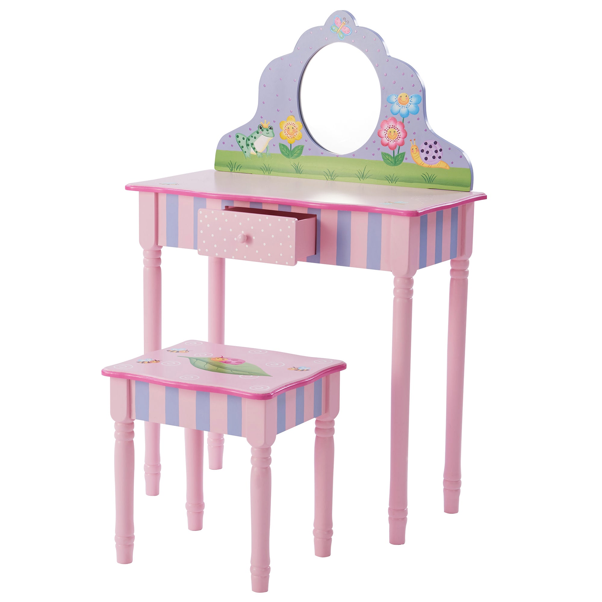 Fantasy Fields Kids Furniture Magic Garden Play Vanity Table and Stool Set