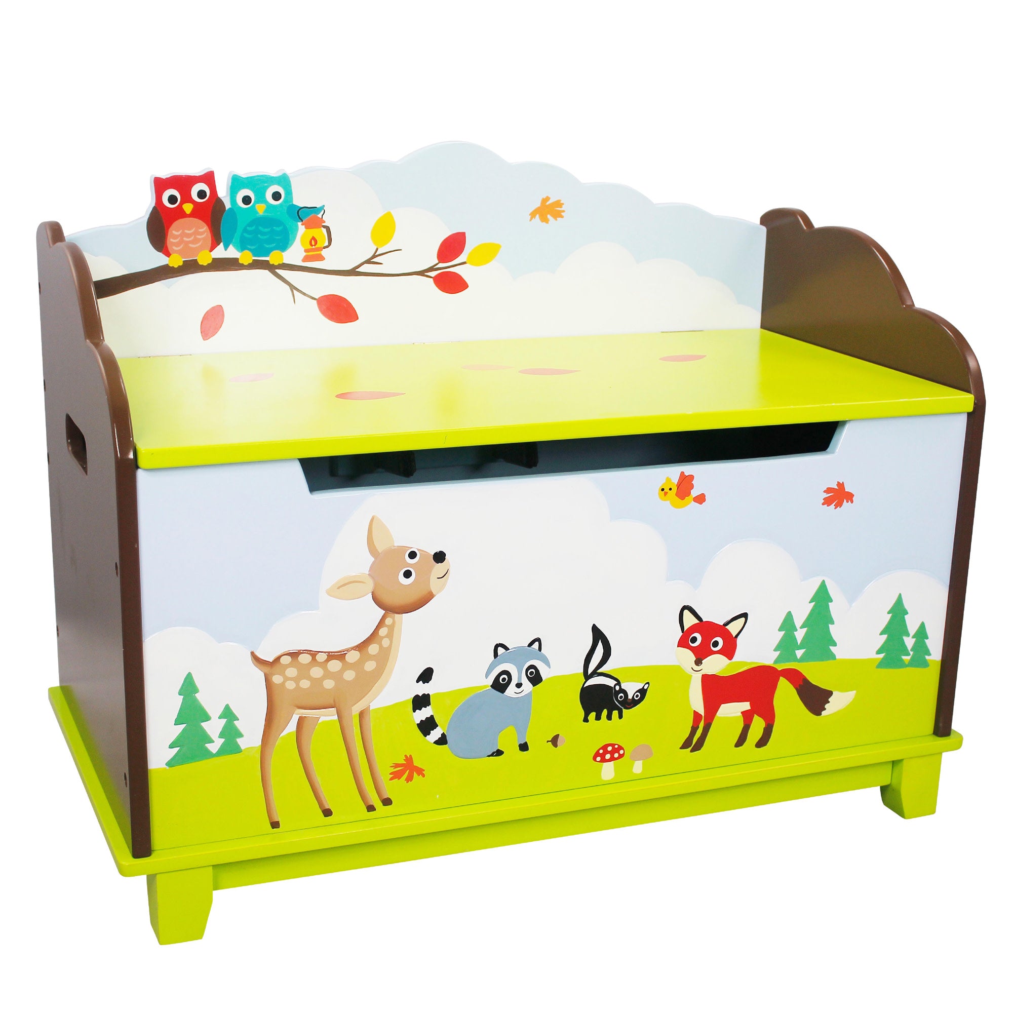 Fantasy Fields Enchanted Woodland Kids Wooden Toy Storage Chest, Multicolor