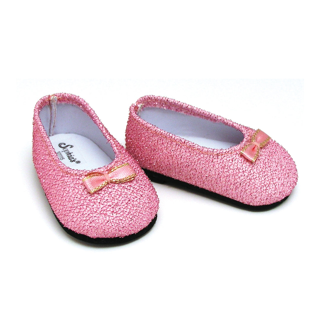 Sophias Pink Glitter Dress Shoes Accessory for 18" Dolls