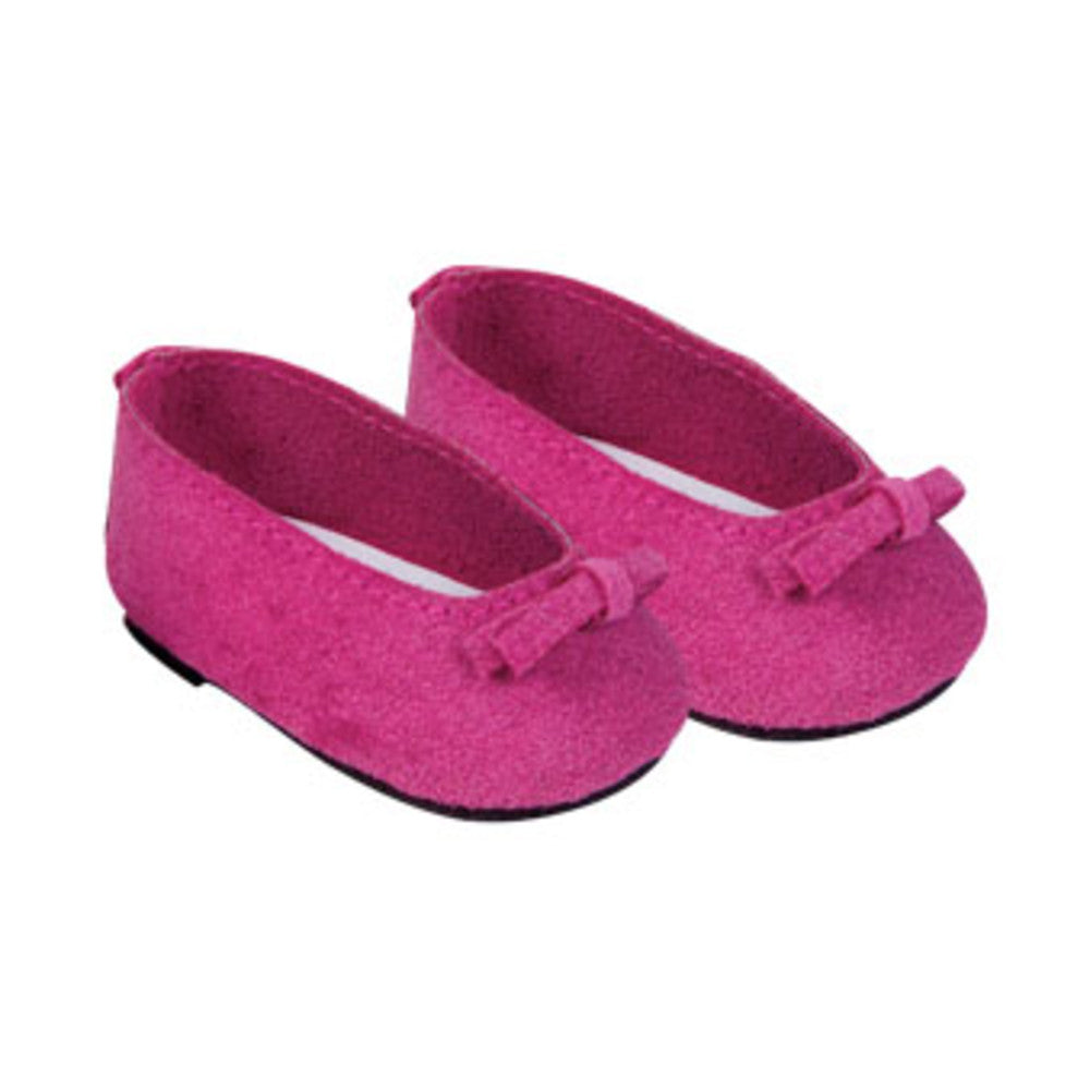 Sophia’s Suede Super Cute Mix & Match Accessory Slip-On Hot Pink Ballerina Ballet Flat Shoes for 18” Dolls, Fuchsia