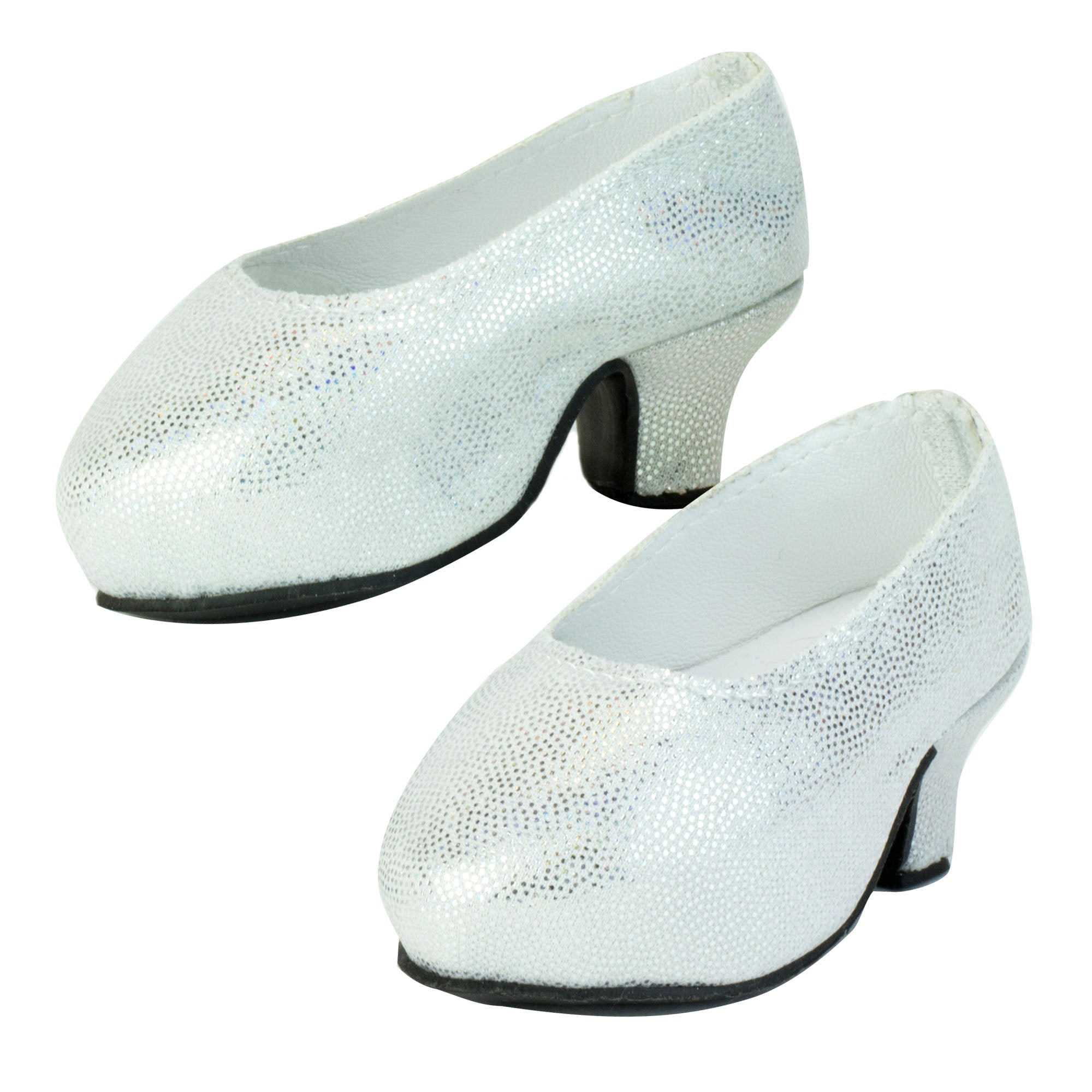 Sophia's Sparkling Platform High Heels for 18" Dolls, Silver