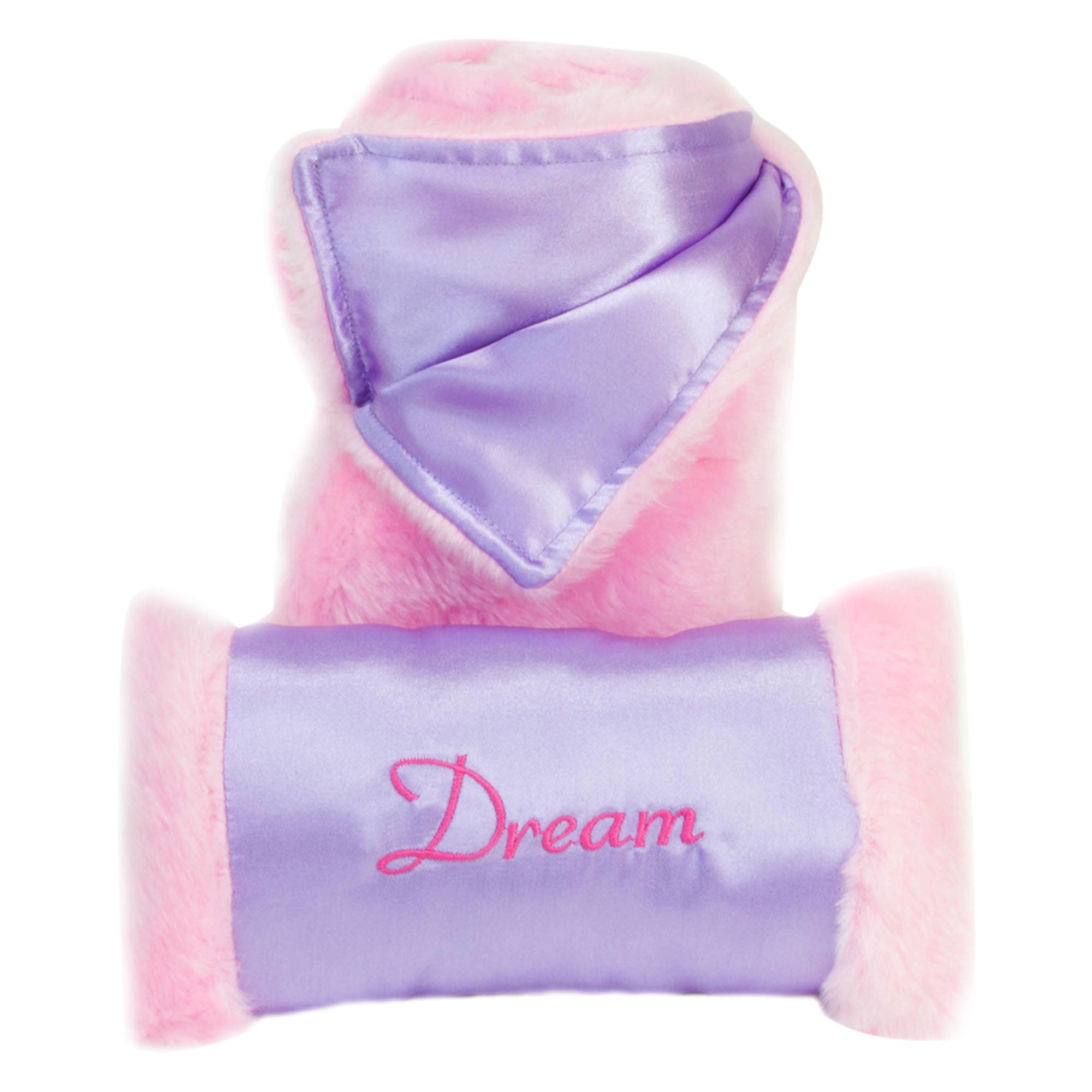 Sophia's Fur/Satin Sleeping Bag and DREAM Pillow for 18" Dolls, Pink/Purple